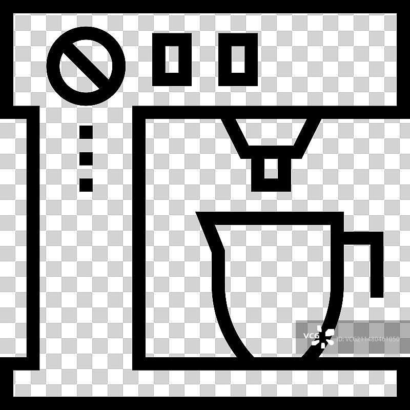 咖啡机线条图标图片素材