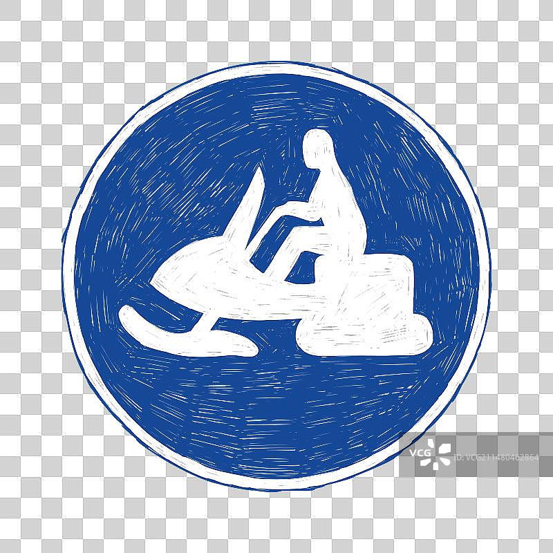 瑞典越野雪地摩托车道标志图片素材