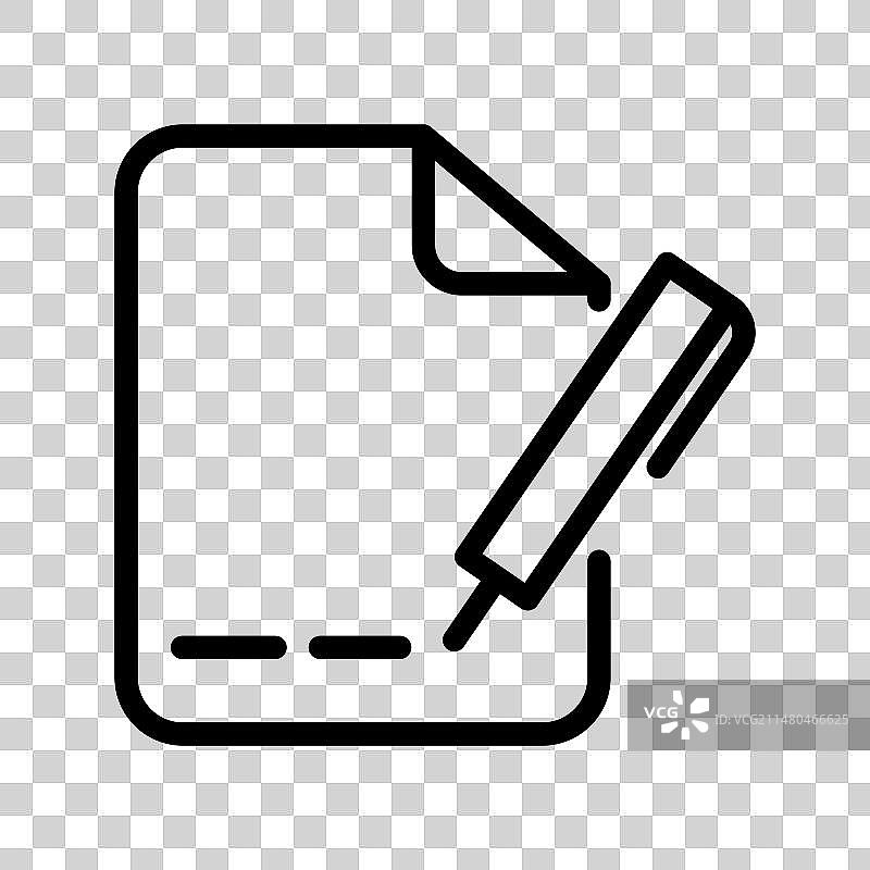 黑色线条在记事本上书写图标图片素材