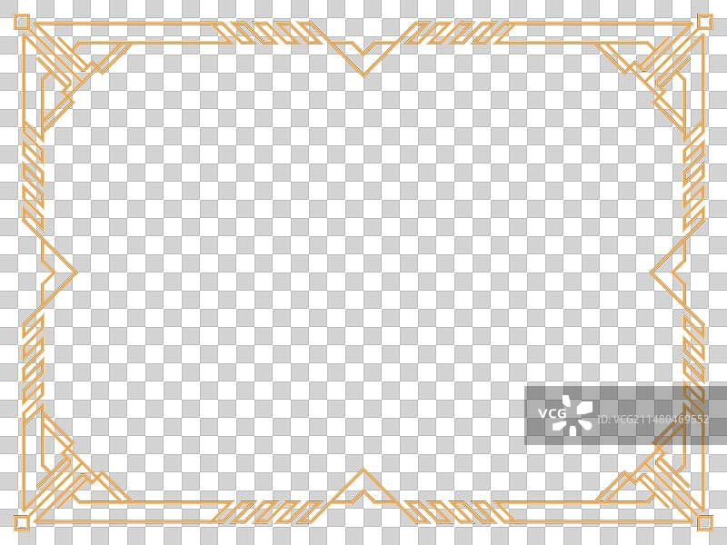 装饰艺术框架复古线性边框设计图片素材