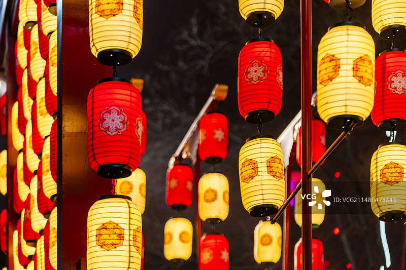 春节年味灯会灯笼花灯图片素材