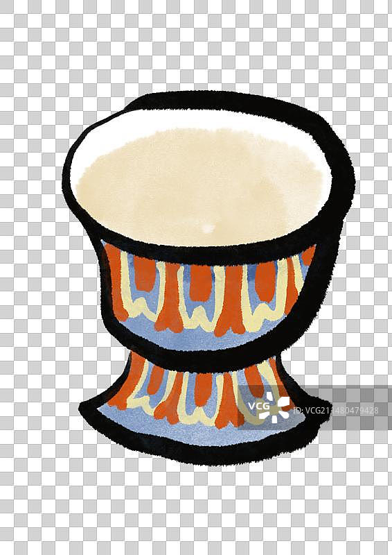 水墨风西藏美食插画元素-甜茶图片素材