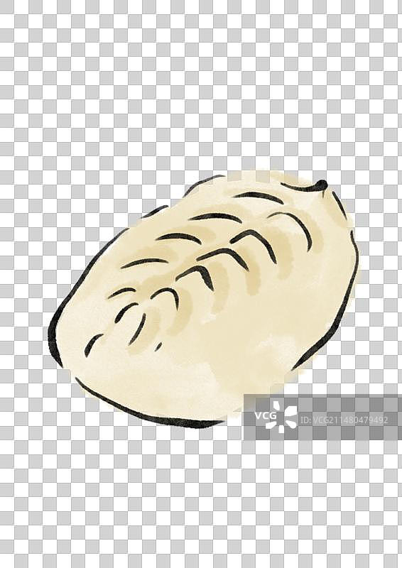 水墨风西藏美食插画元素-奶渣包子图片素材