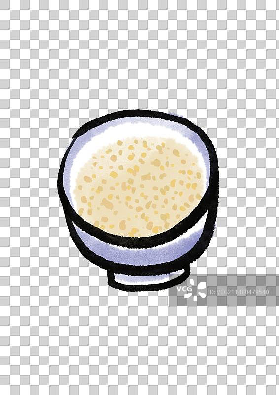 水墨风西藏美食插画元素-酥油茶图片素材