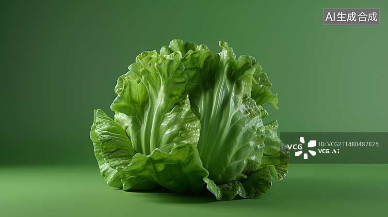 【AI数字艺术】3D风格蔬菜生菜图片素材