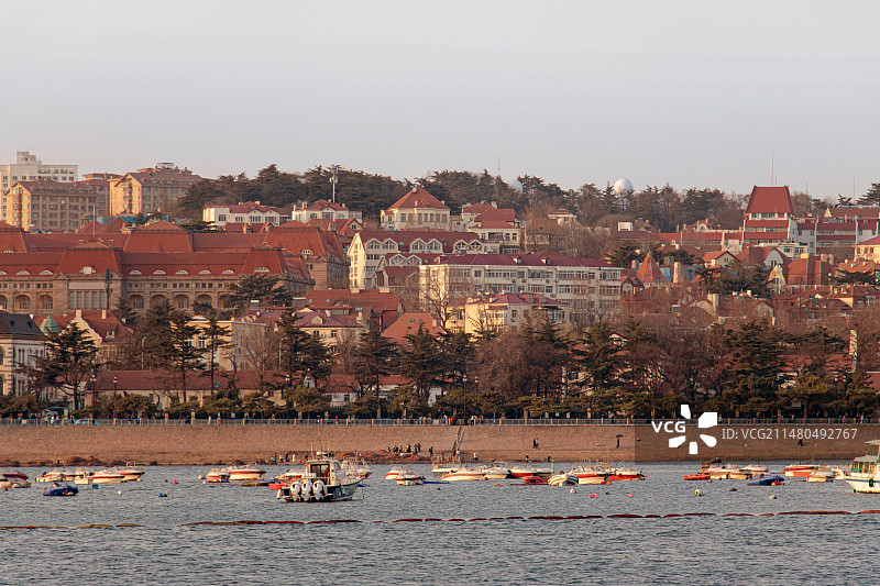 青岛沿海景观，小青岛岛屿景色图片素材