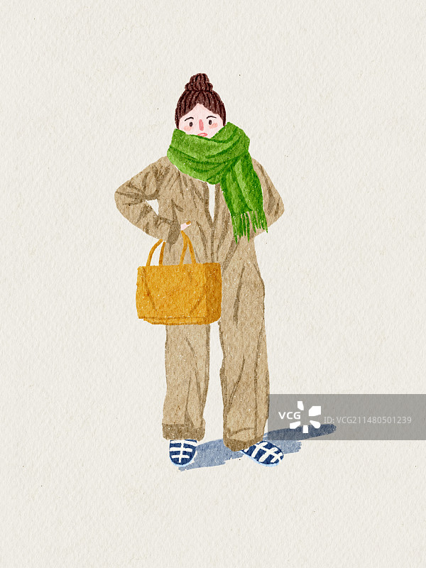 围巾女孩图片素材