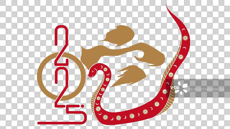 2025年蛇年春节数字创意设计图片素材