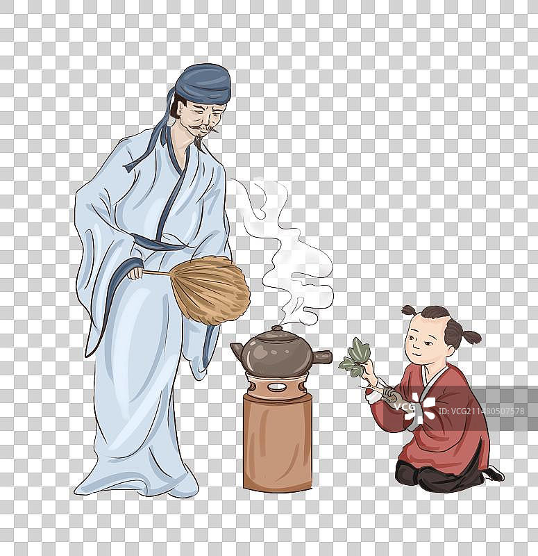 古代中医问诊场景图片素材