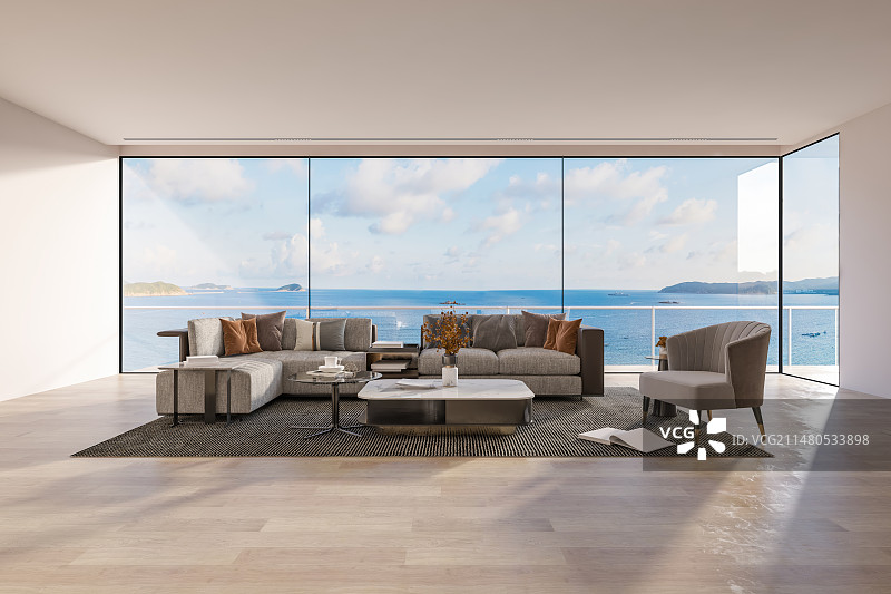 海景房阳台风景图片素材