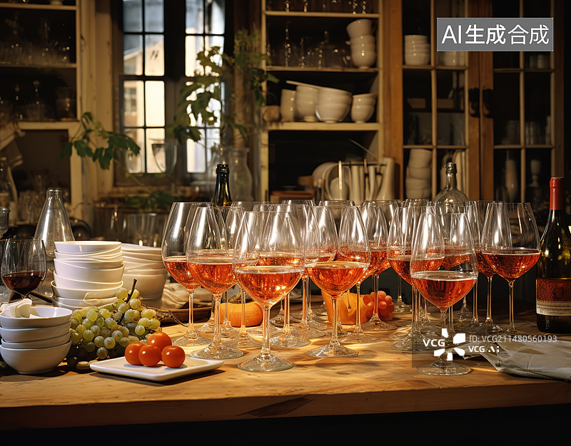 【AI数字艺术】餐厅餐桌上摆放的特写镜头图片素材