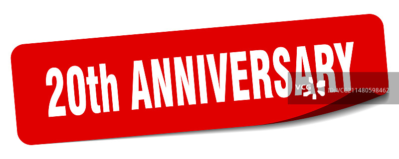 20周年纪念贴纸图片素材