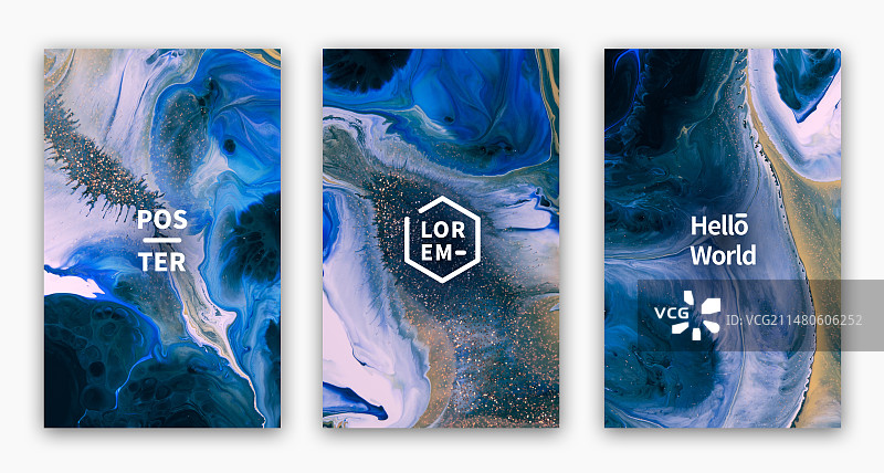 自然抽象流体艺术装饰海报图片素材