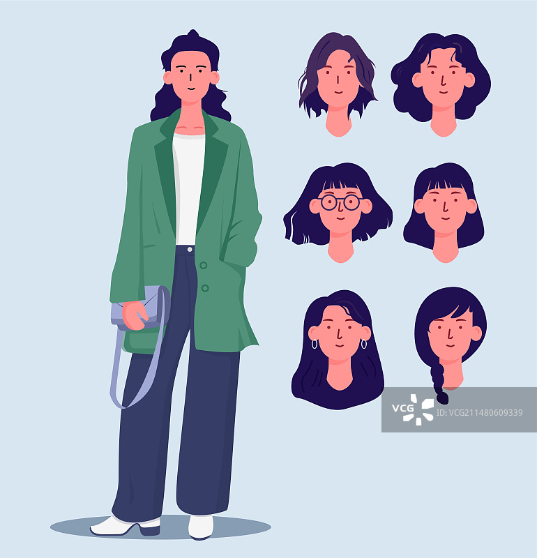 拿着包包的女生图片素材