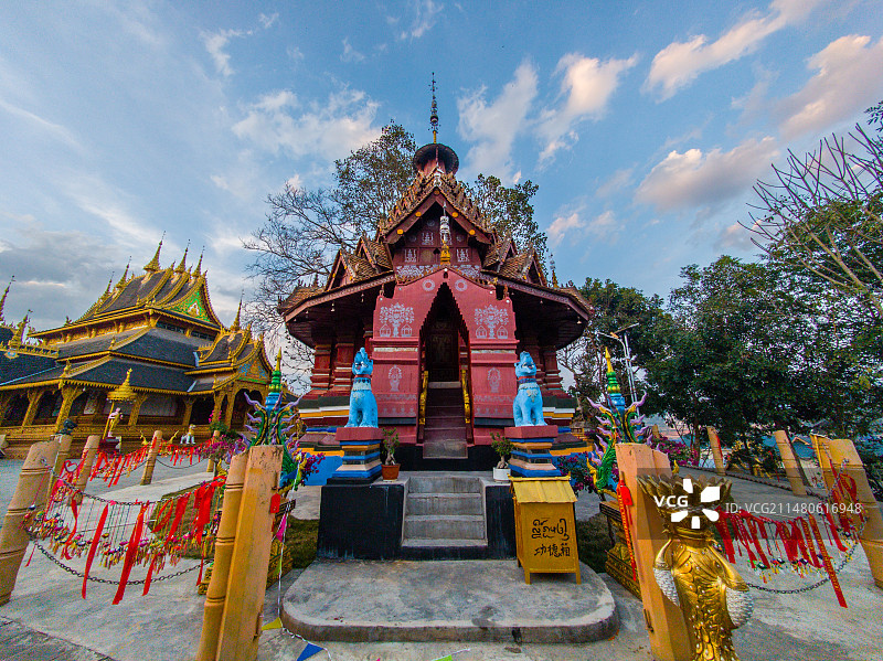 云南省西双版纳州勐海县景真八角亭图片素材