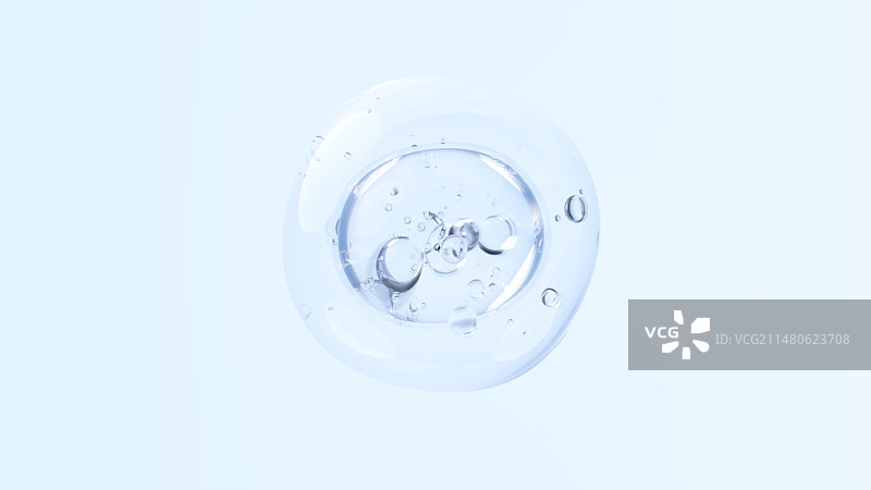 3D立体医疗美容水分子细胞海报插图图片素材