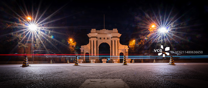 清华大学二校门图片素材