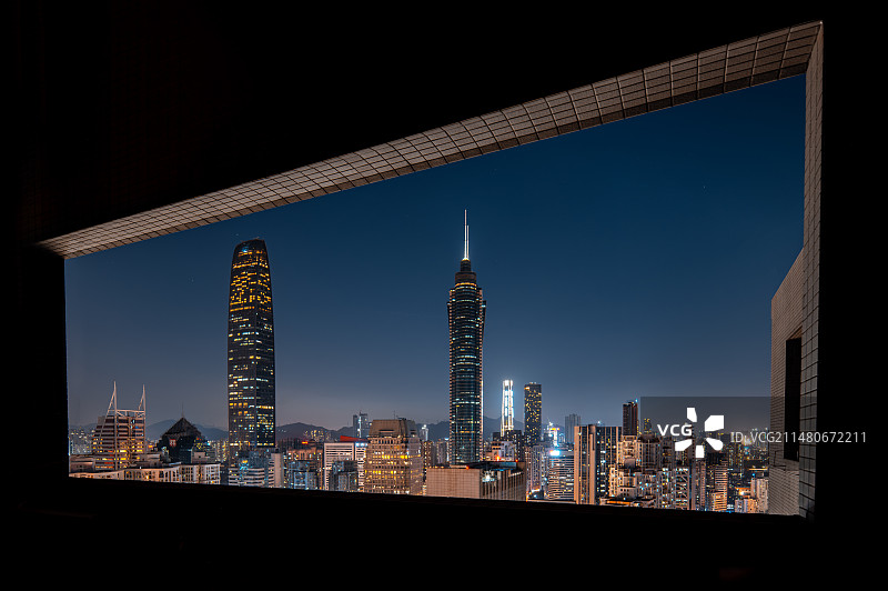 京基和地王大厦同框图片素材