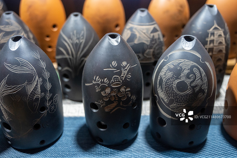 古老的乐器陶埙图片素材