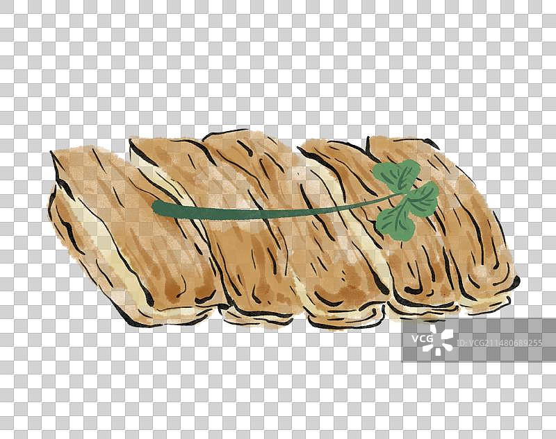 水墨风兰州美食插画-手抓羊肉图片素材