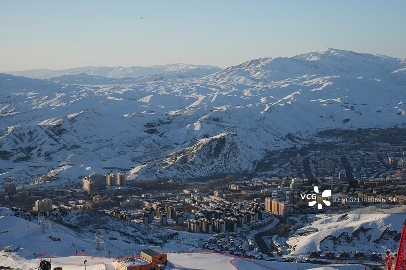 新疆阿勒泰 将军山滑雪场图片素材