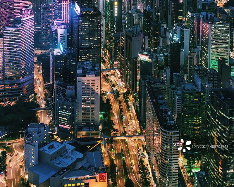 香港城市航拍夜景图片素材