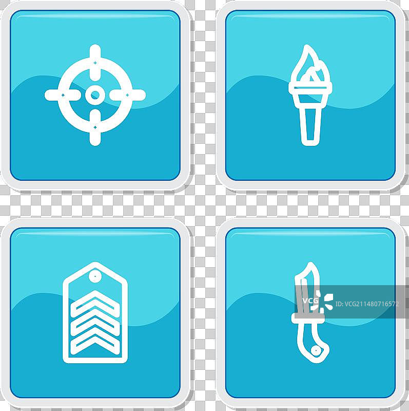 线条目标运动火炬火焰V形臂章图片素材