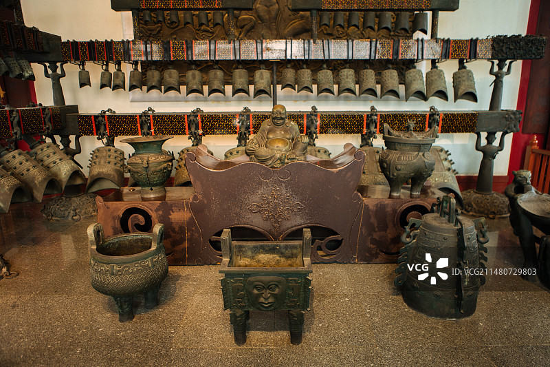 滕王阁里的唐伎乐器—编钟图片素材