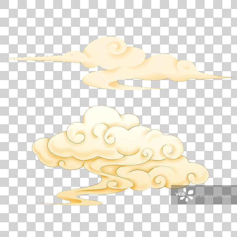 国潮国风祥云卷云云彩云朵传统纹样图案图片素材