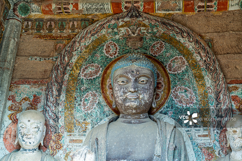 麦积山石窟图片素材