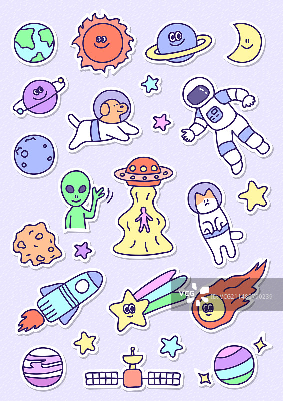 行星和宇宙外星人图片素材