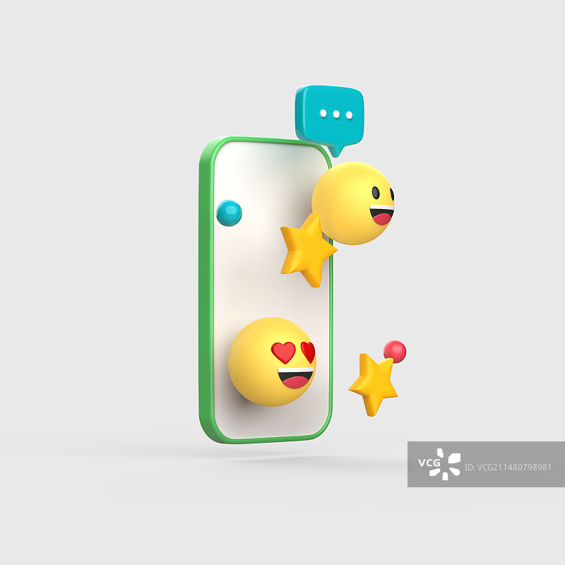 智能手机上弹出的表情符号图片素材