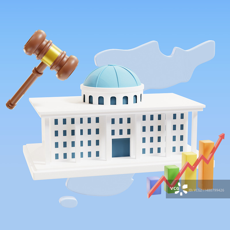 国会大厦和各种物体图片素材