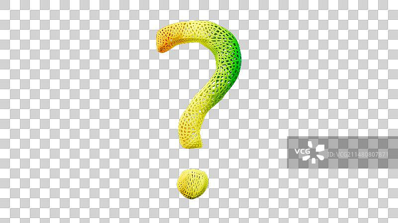 彩色的镂空问号图片素材