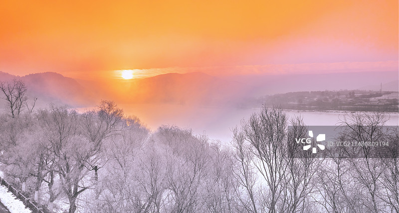 吉林市松花江雾凇图片素材