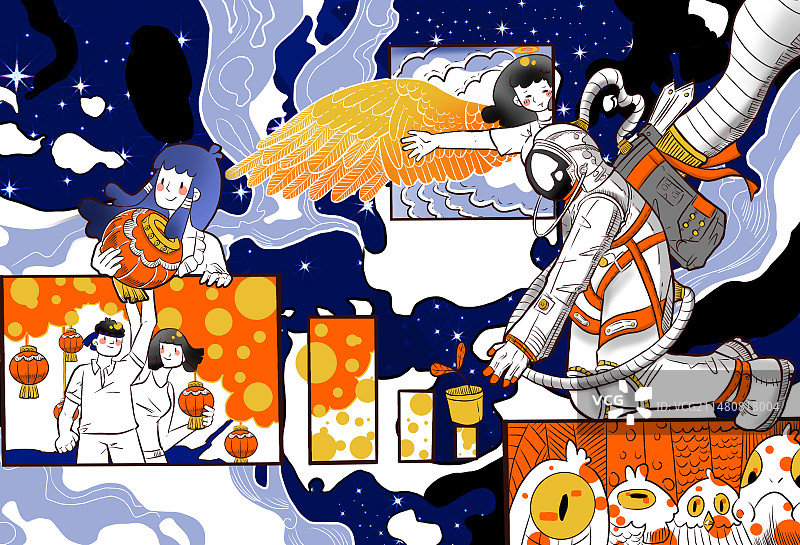 太空畅想图片素材