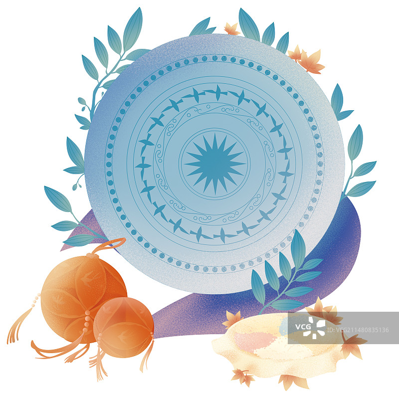 扁平风壮族元素背景图片素材