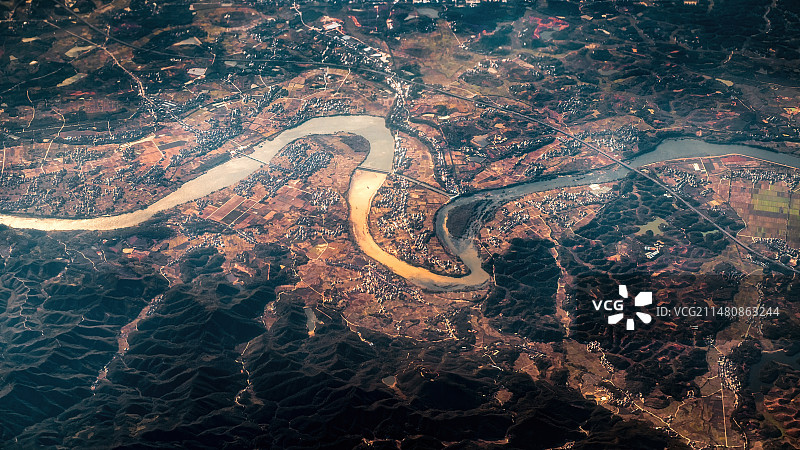 航拍我的国图片素材