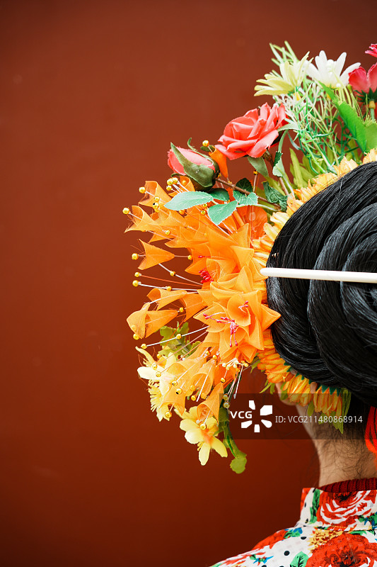 蟳埔村簪花女图片素材