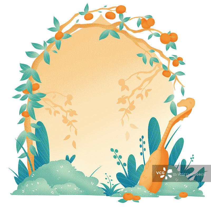 扁平风插画少数民族回族元素背景图片素材