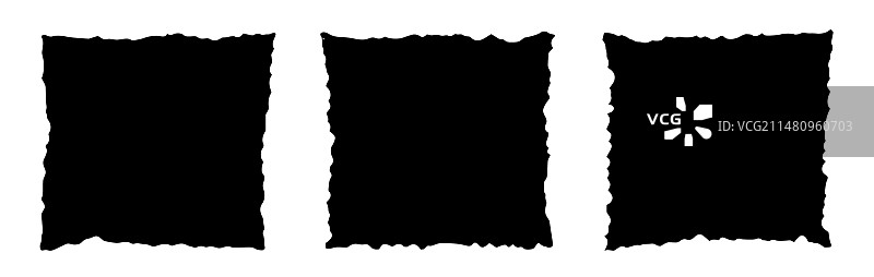 粗糙边缘矩形拼贴撕 पेपर图片素材