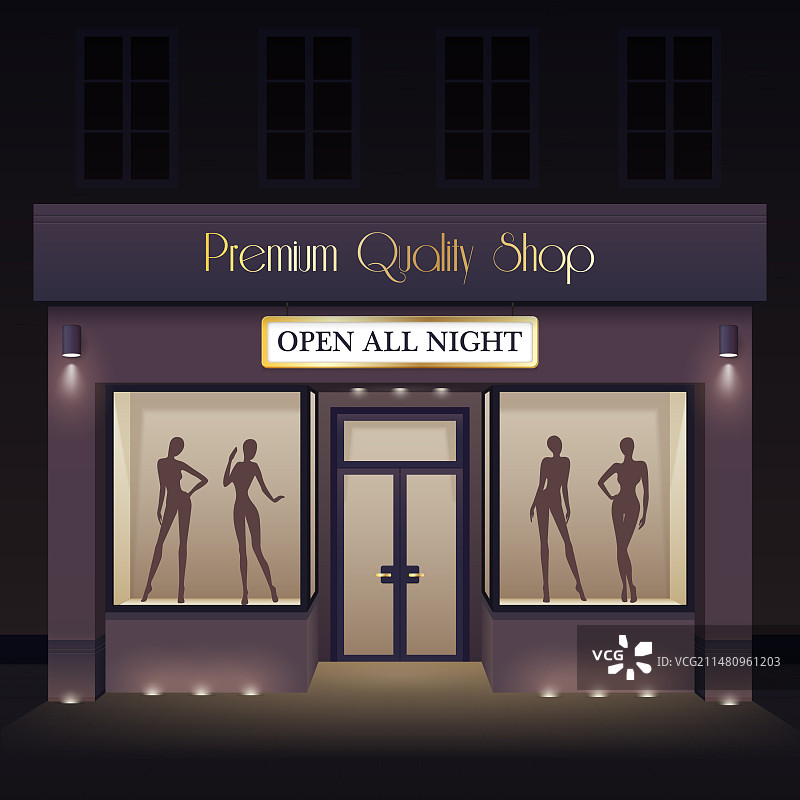 美妆店正面模板图片素材