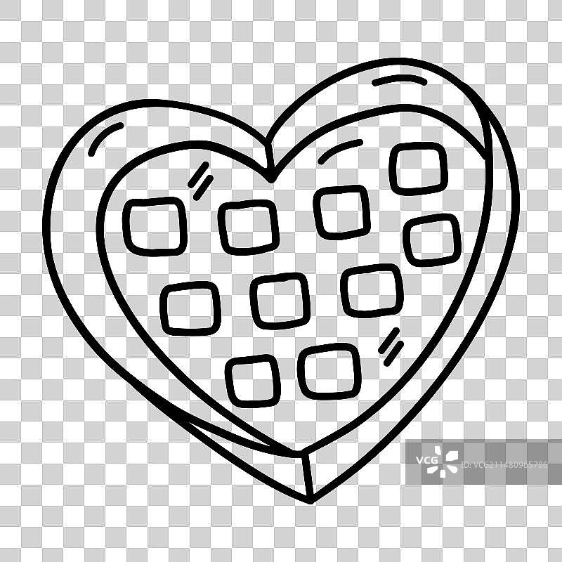 心形礼盒糖果图片素材