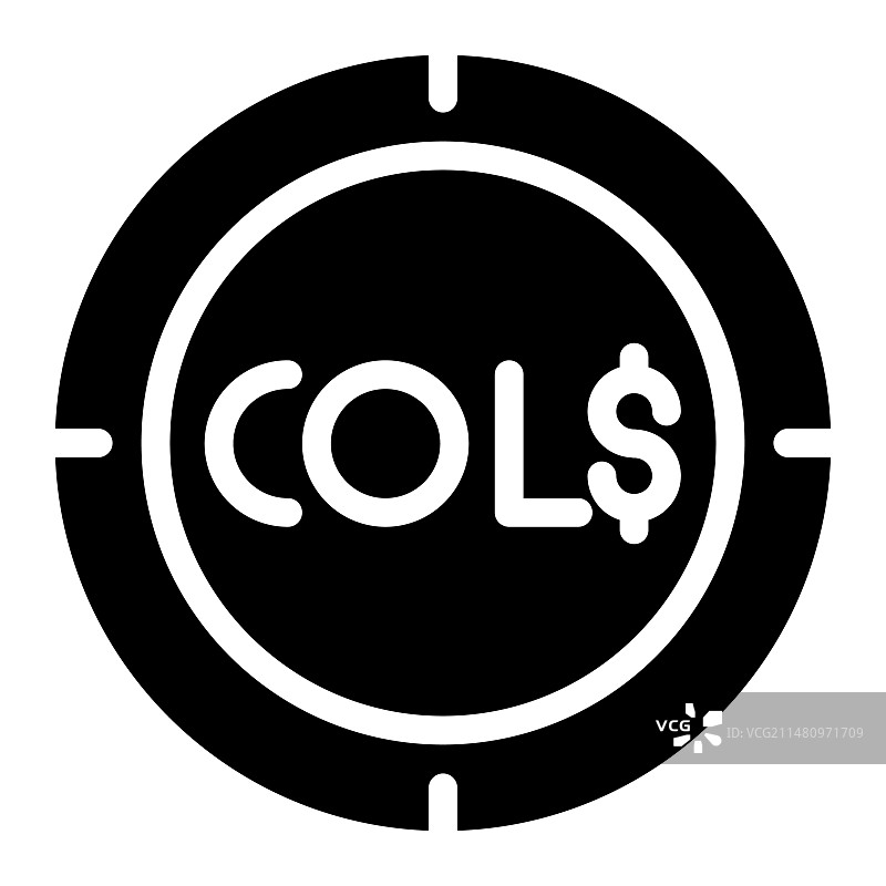 网络用户界面和移动应用程序的比索硬币图标图片素材