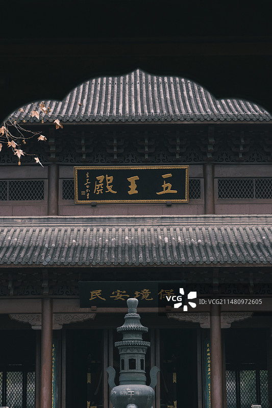 杭州西湖钱王祠古建筑图片素材