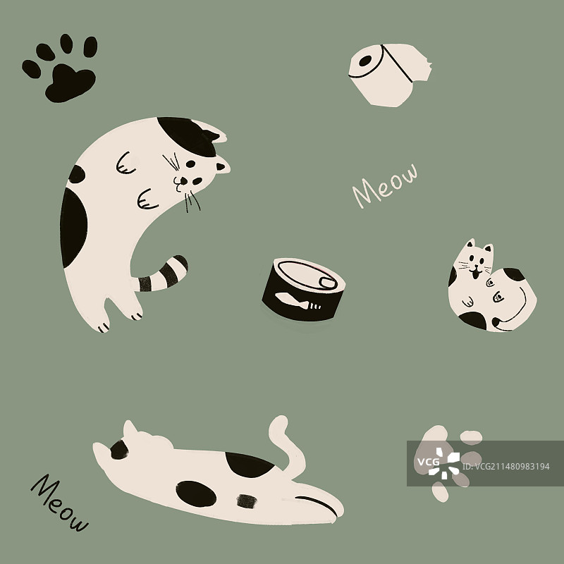 小猫卖萌素材合集猫罐头图片素材