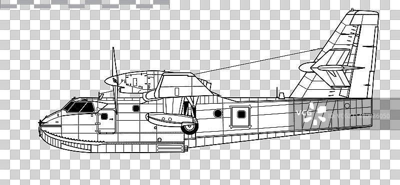 加拿大CL-215T水上飞机图片素材