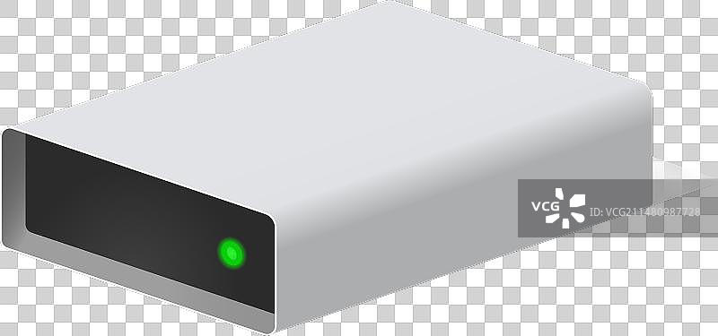 立体硬盘或磁盘驱动器或无线路由器图片素材