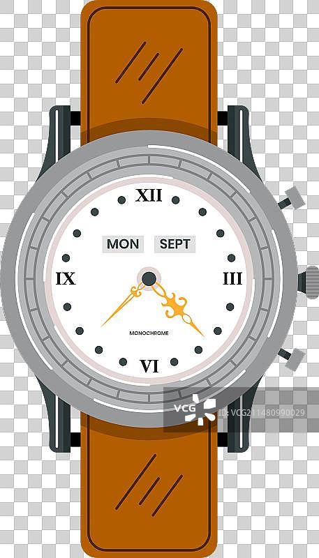 罗马数字棕色经典手表图片素材