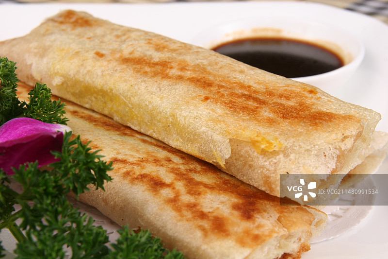 杭式葱包烩卷饼图片素材